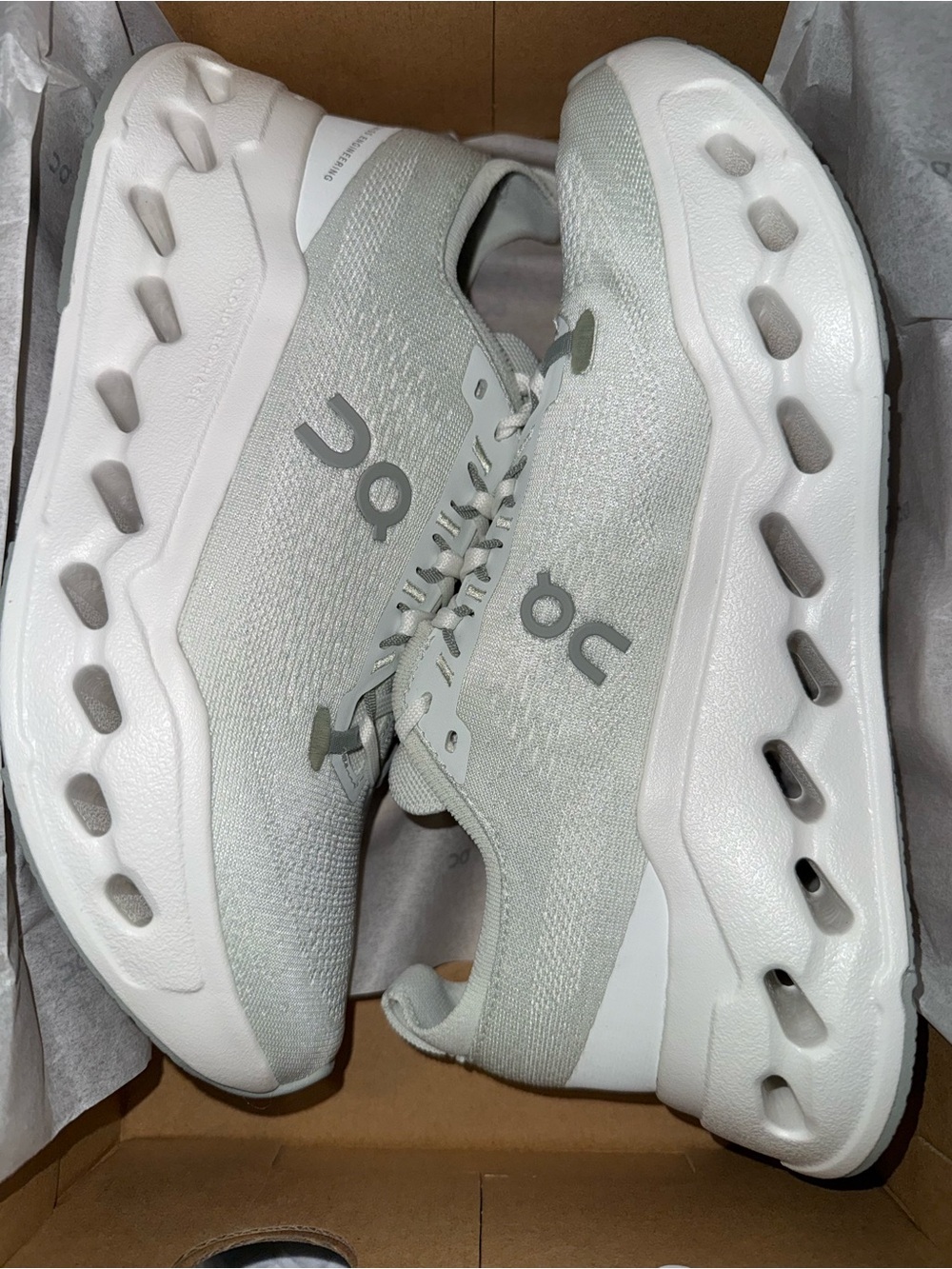 On Running Cloudnova Athletic Sneakers - White & Light Gray - Picture 4 of 7